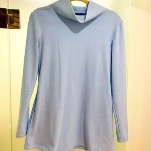 Dudley Stephens Cobble Hill Turtleneck size SMALL in Light Blue